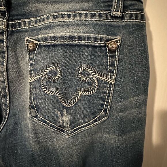 Rerock for Express bootcut distressed jeans Size 6S Western Jeans - Picture 5 of 9